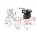 Дизельный двигатель KM186FE
